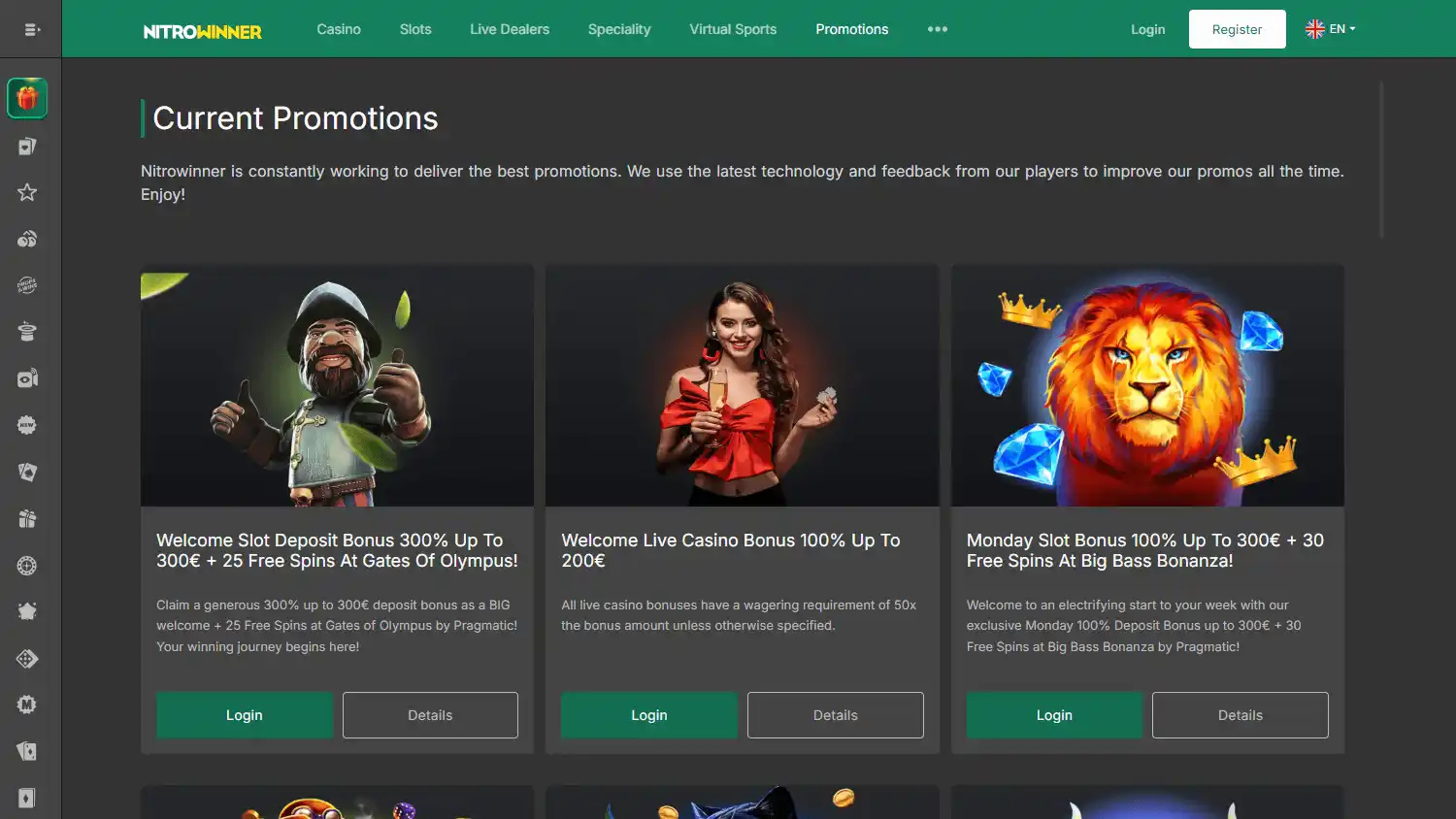 Nitrowinner Casino screenshot 3