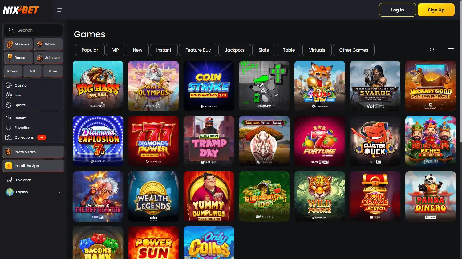 Nix.bet Casino screenshot 2