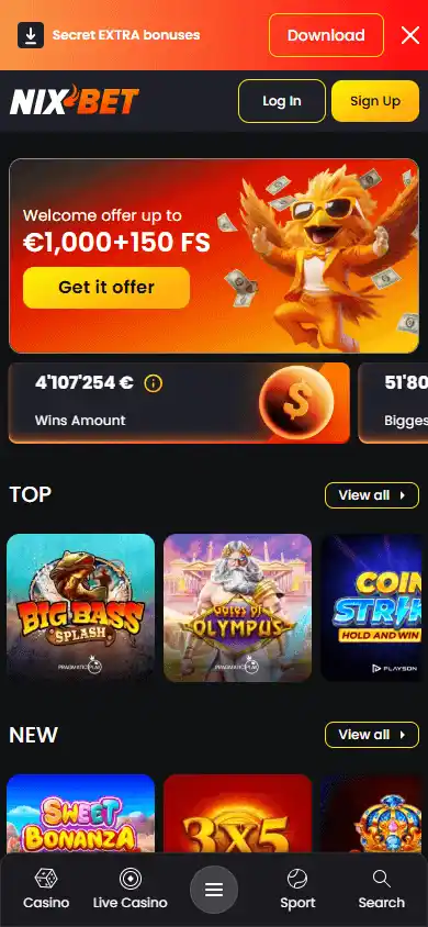 Nix.bet Casino screenshot 4