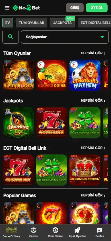 No2Bet Casino screenshot 5