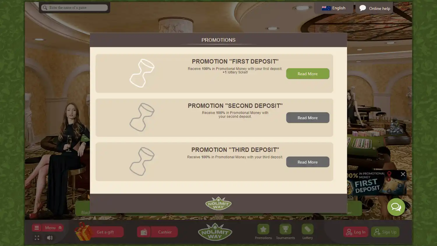NolimitWay Casino screenshot 2