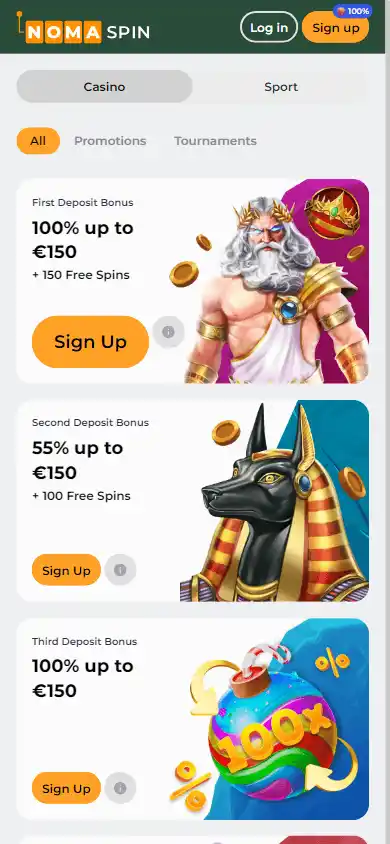 Nomaspin Casino screenshot 4