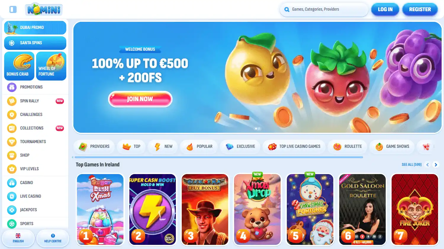 Nomini Casino screenshot 1