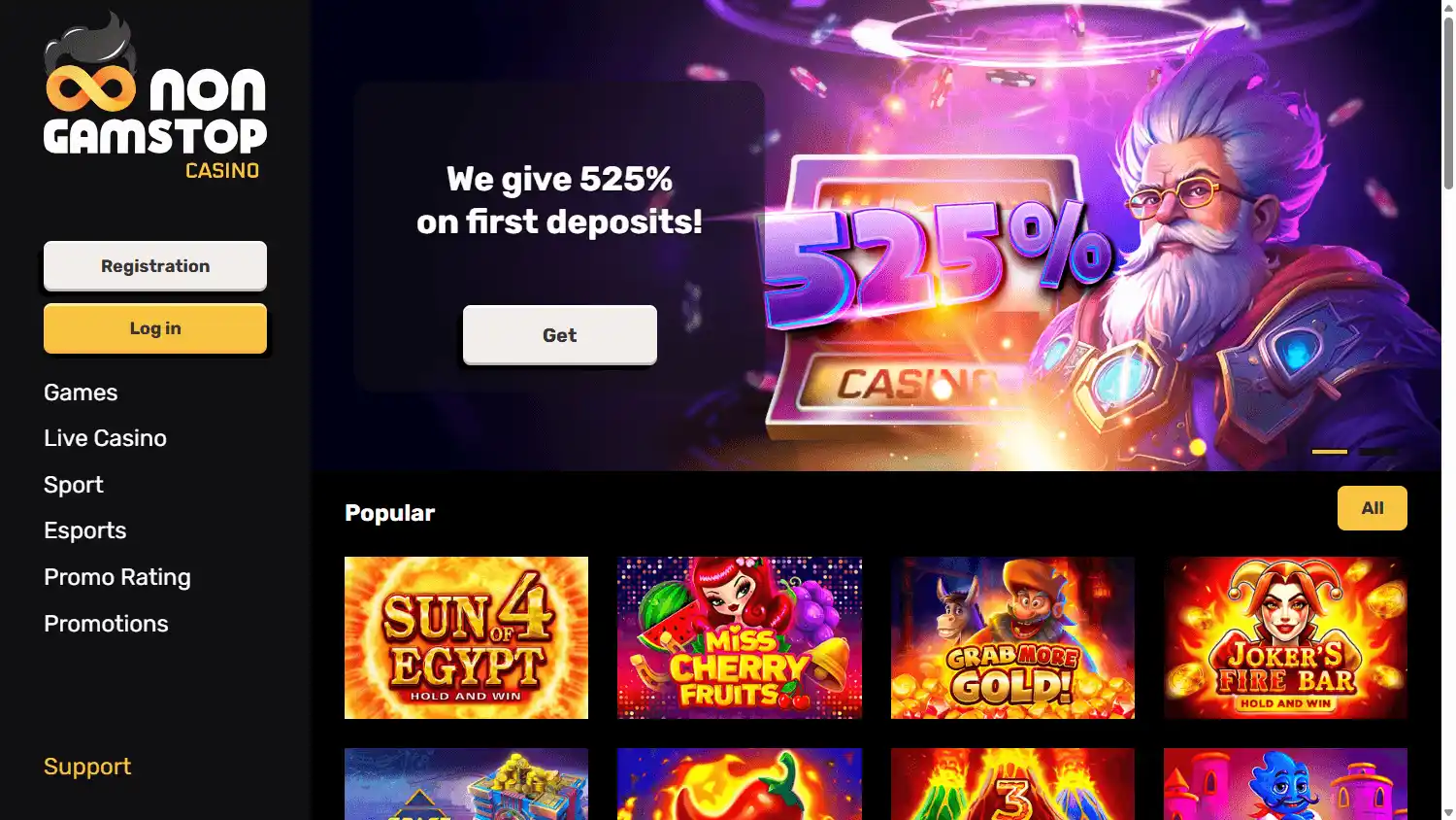 Non-Gamstop Casino screenshot 1