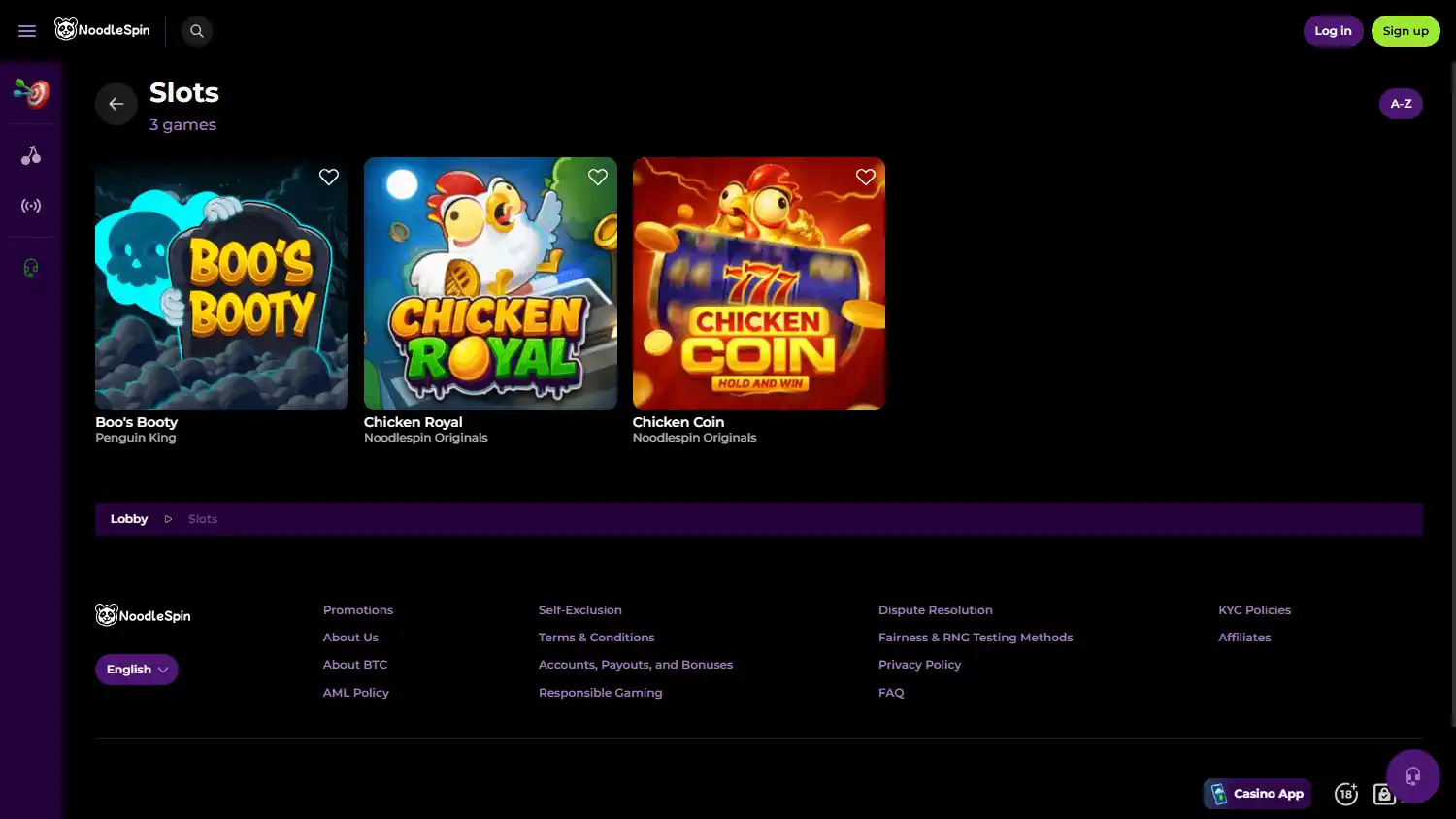 NoodleSpin Casino screenshot 2
