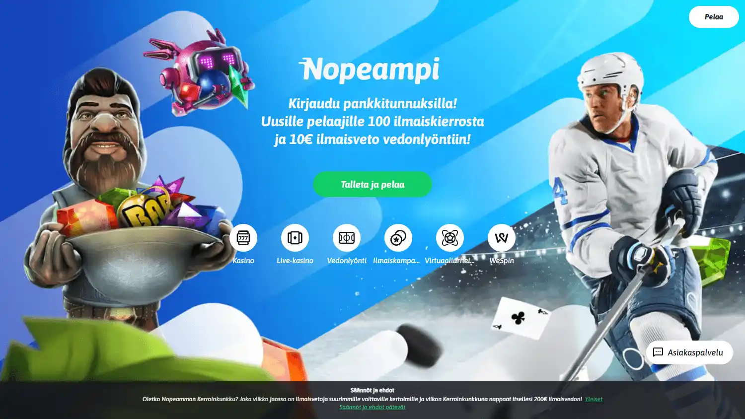 Nopeampi Casino screenshot 1