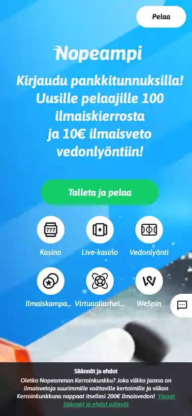 Nopeampi Casino screenshot 4