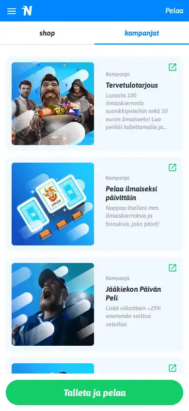 Nopeampi Casino screenshot 7