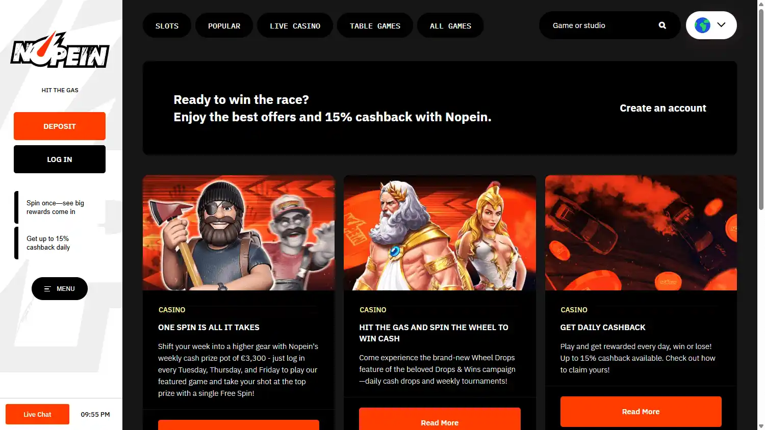 Nopein Casino screenshot 3