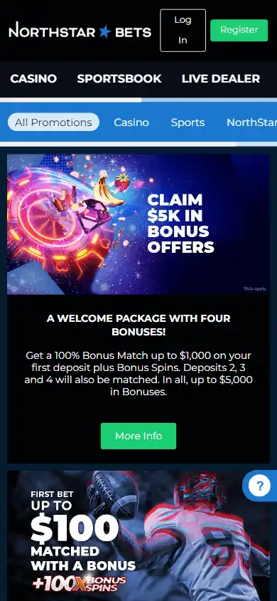 NorthStar Bets Casino CA screenshot 4