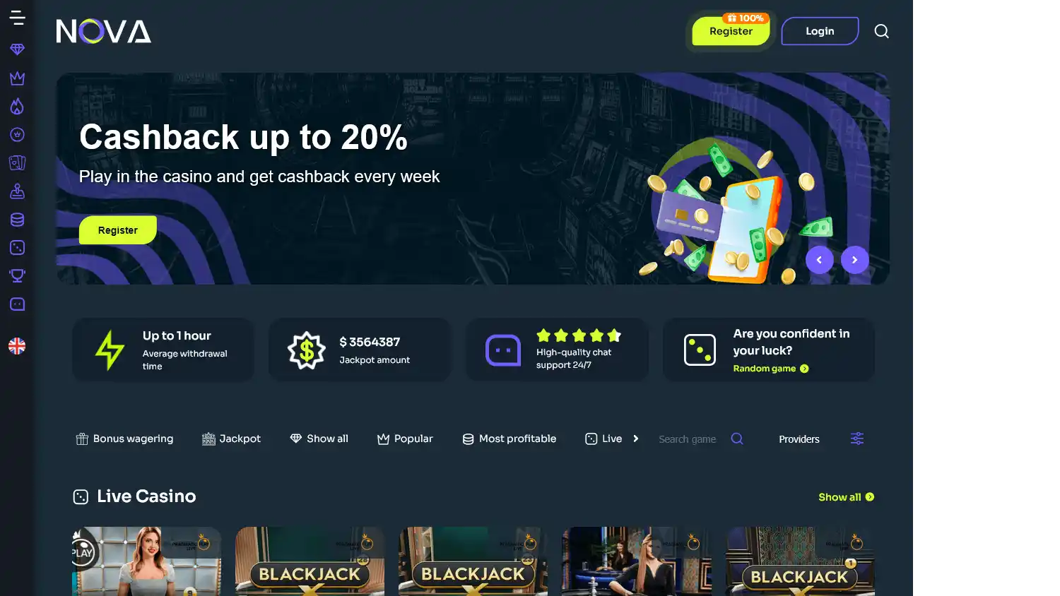 Nova Casino screenshot 1