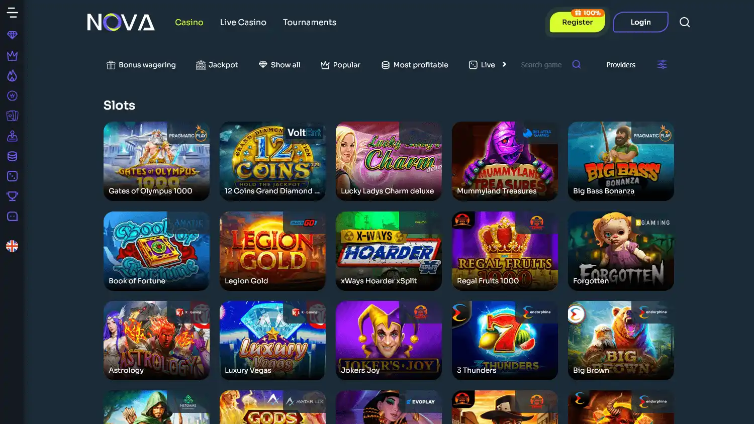 Nova Casino screenshot 2