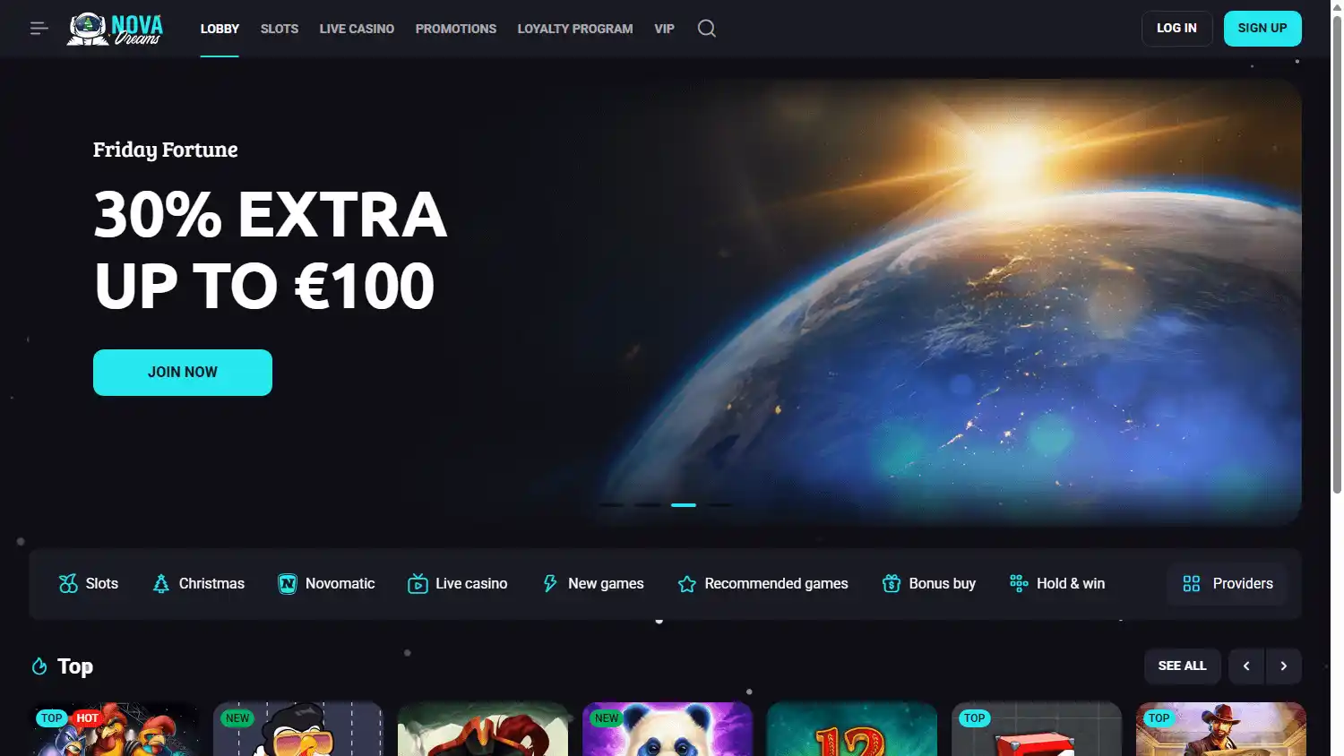Nova Dreams Casino screenshot 1