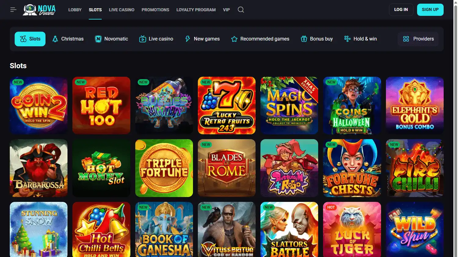 Nova Dreams Casino screenshot 2