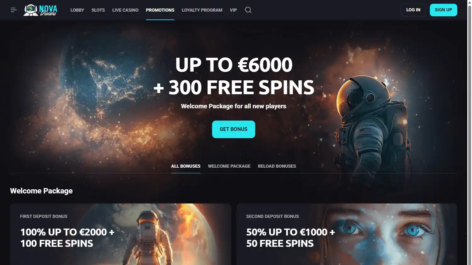 Nova Dreams Casino screenshot 3