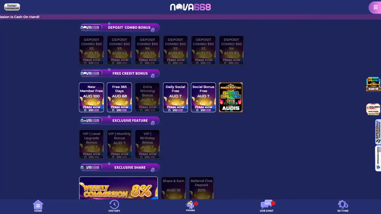 Nova668 Casino screenshot 2