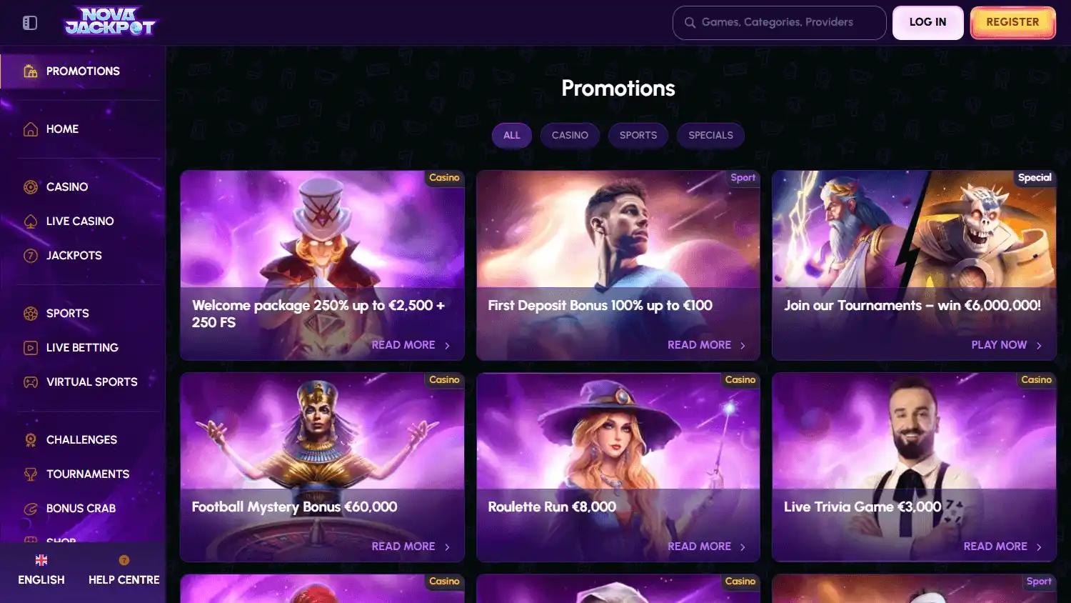 NovaJackpot Casino screenshot 3
