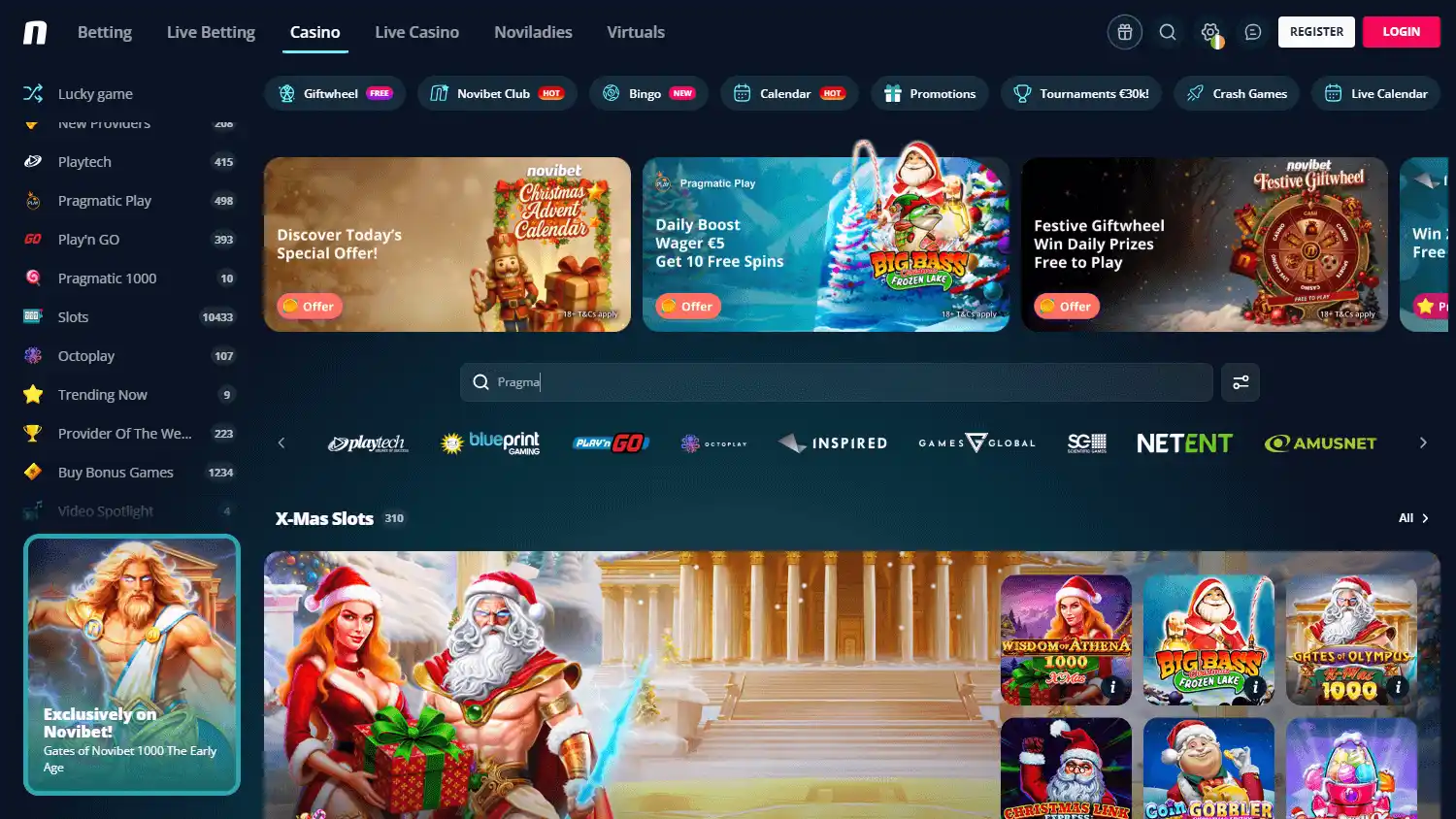 Novibet Casino IE screenshot 1