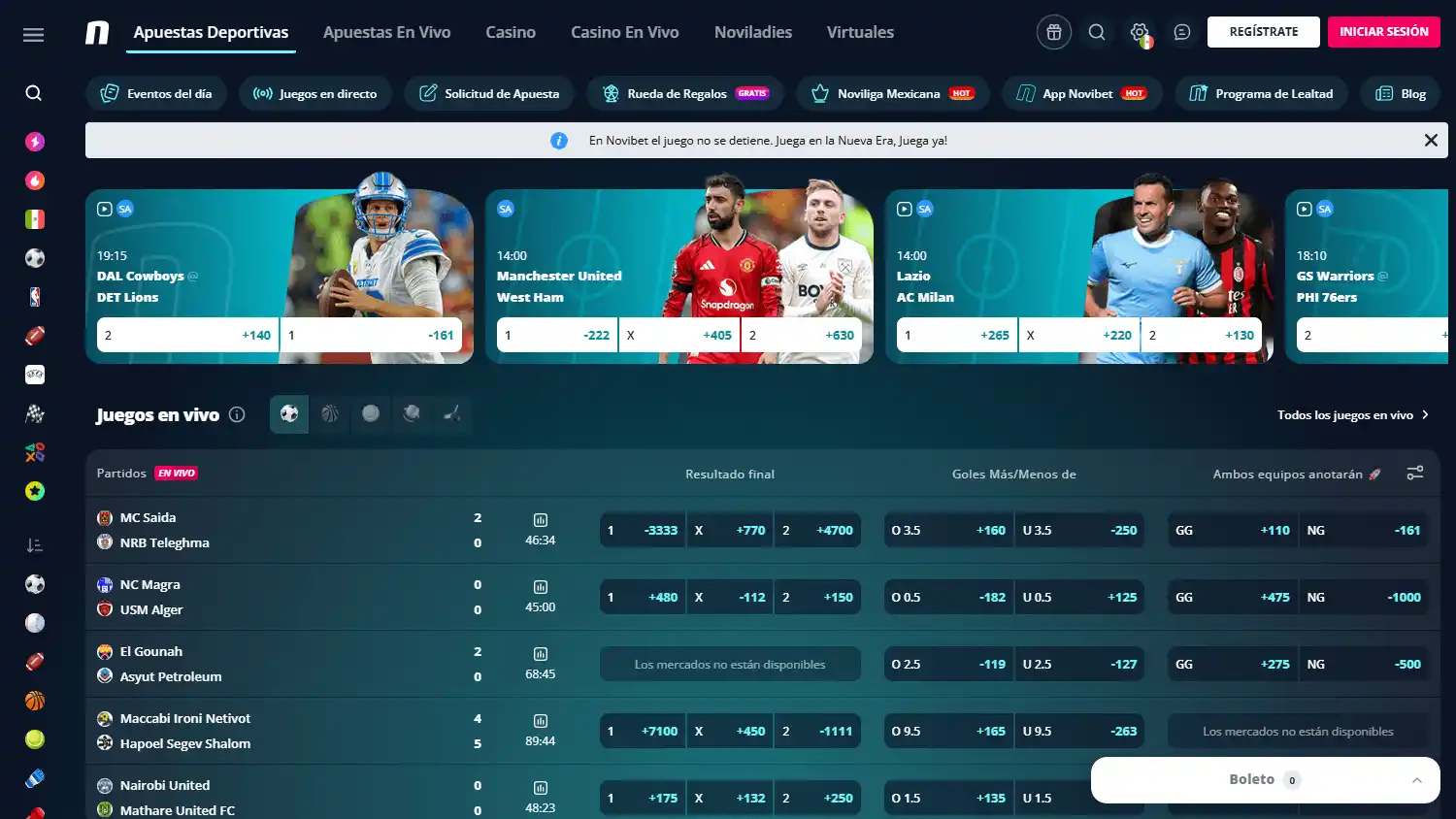 Novibet Casino MX screenshot 1