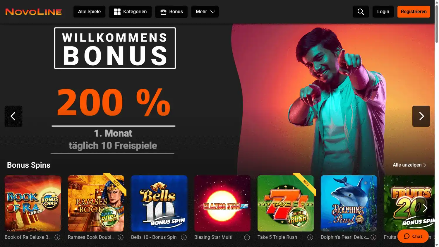 NOVOLINE Casino screenshot 1