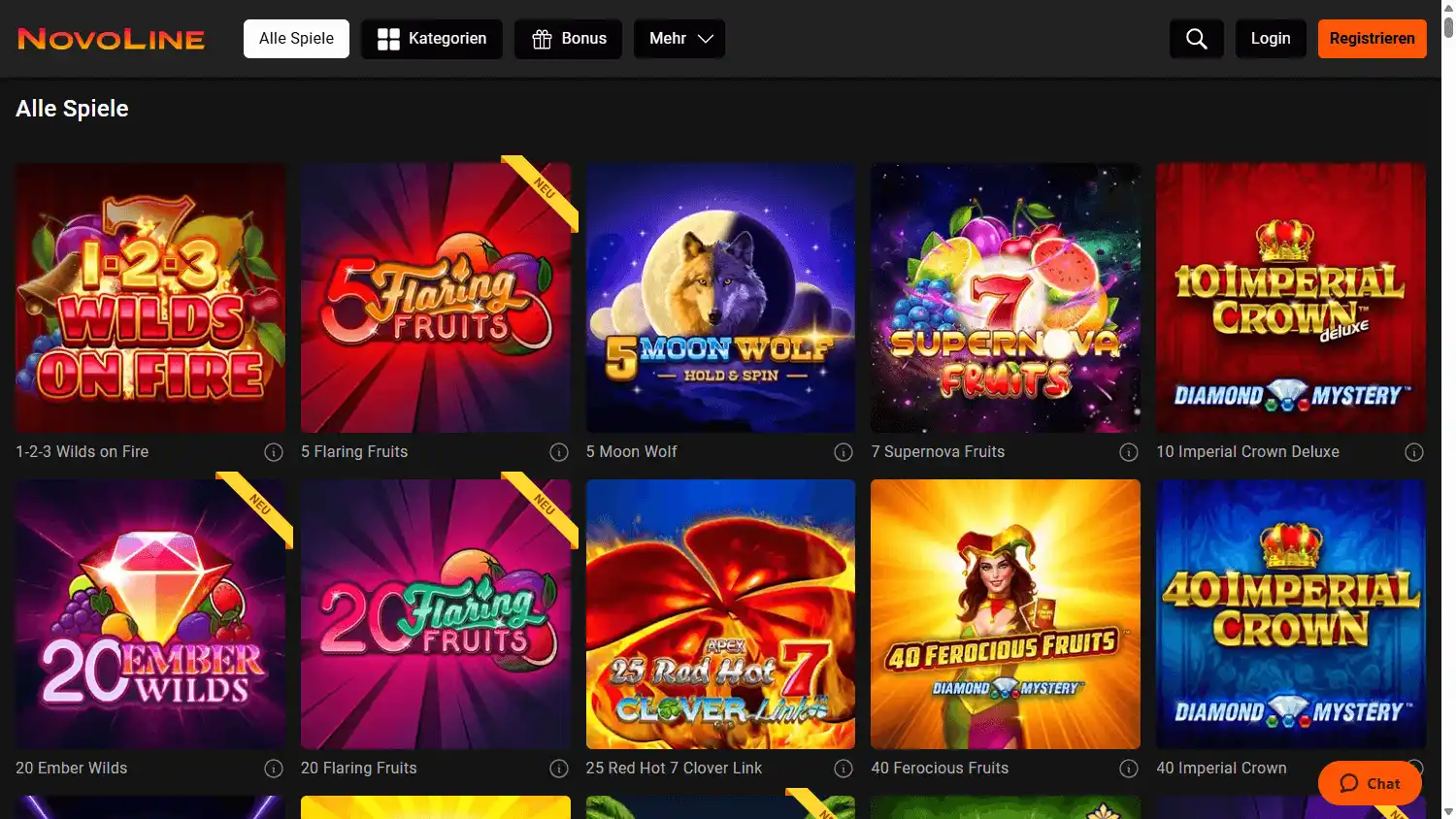 NOVOLINE Casino screenshot 2