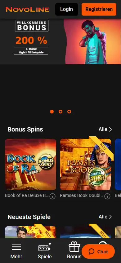 NOVOLINE Casino screenshot 4