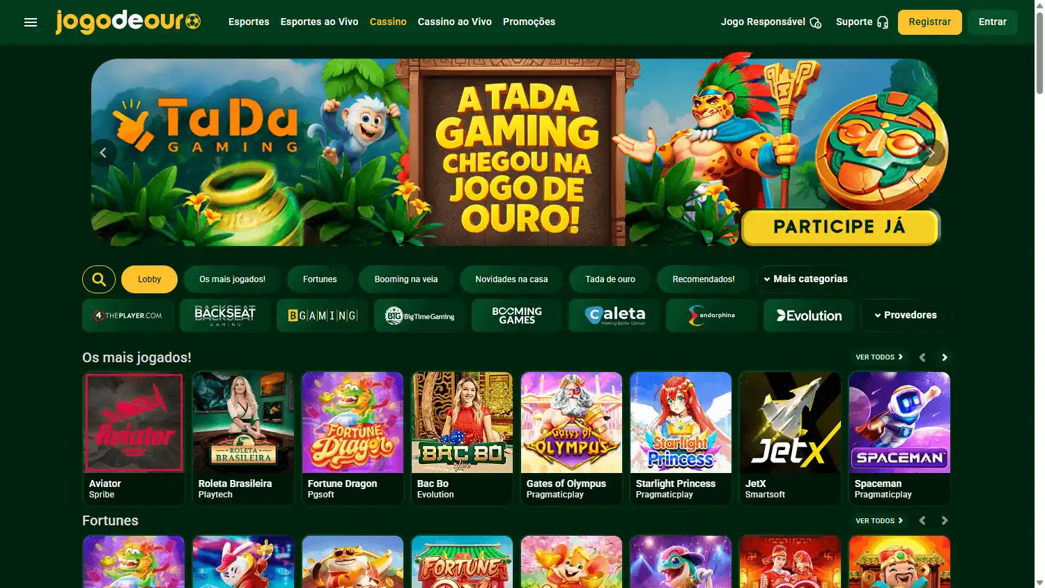 Jogo de Ouro Casino screenshot 2