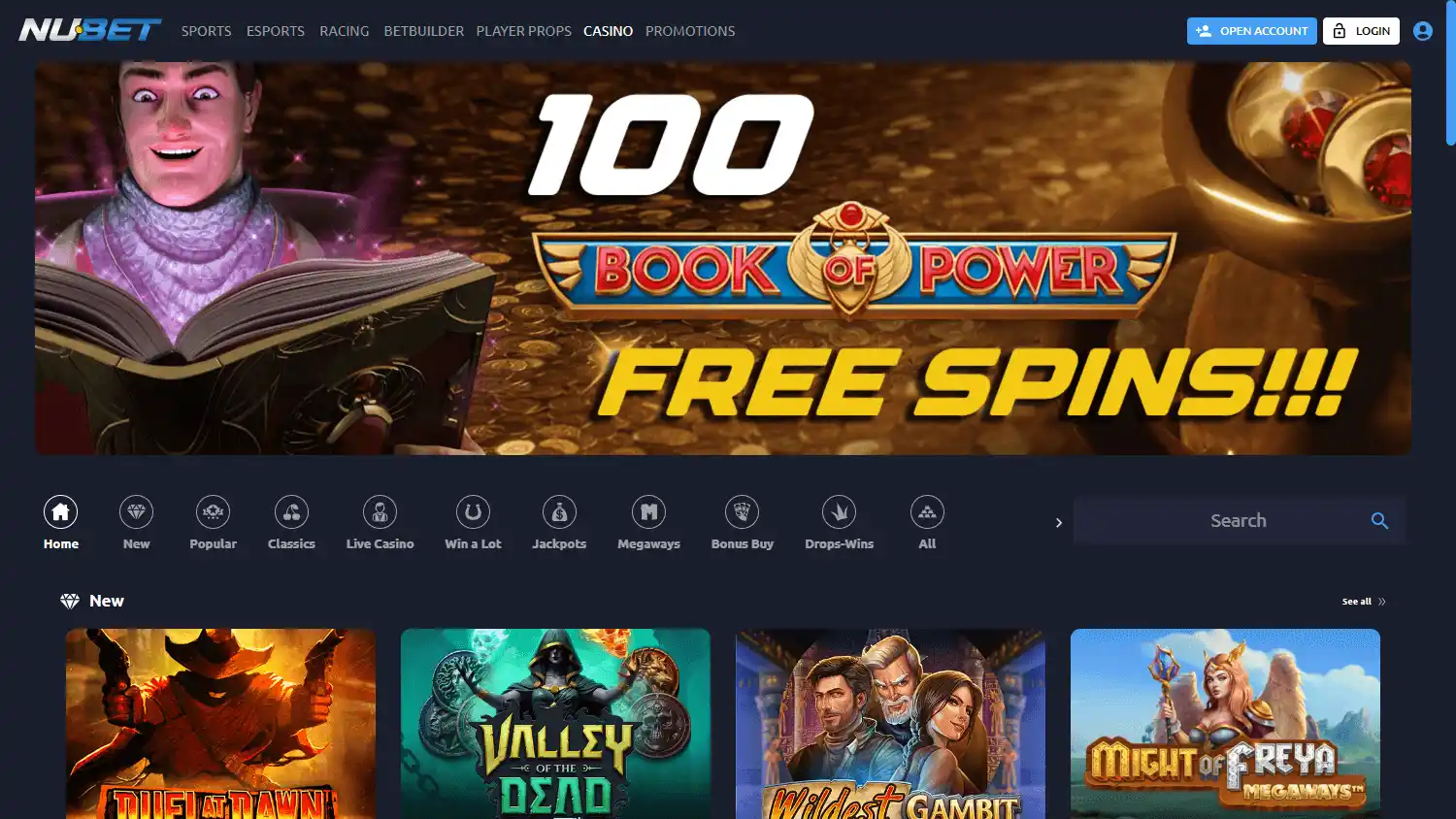 Nubet Casino screenshot 2