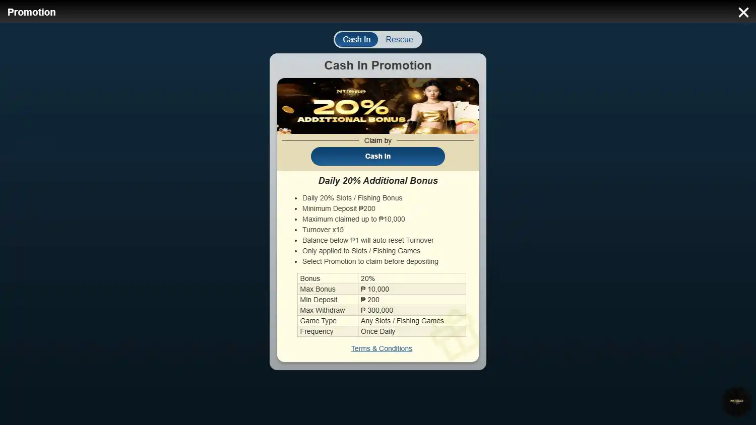 Nuebe9 Casino screenshot 3