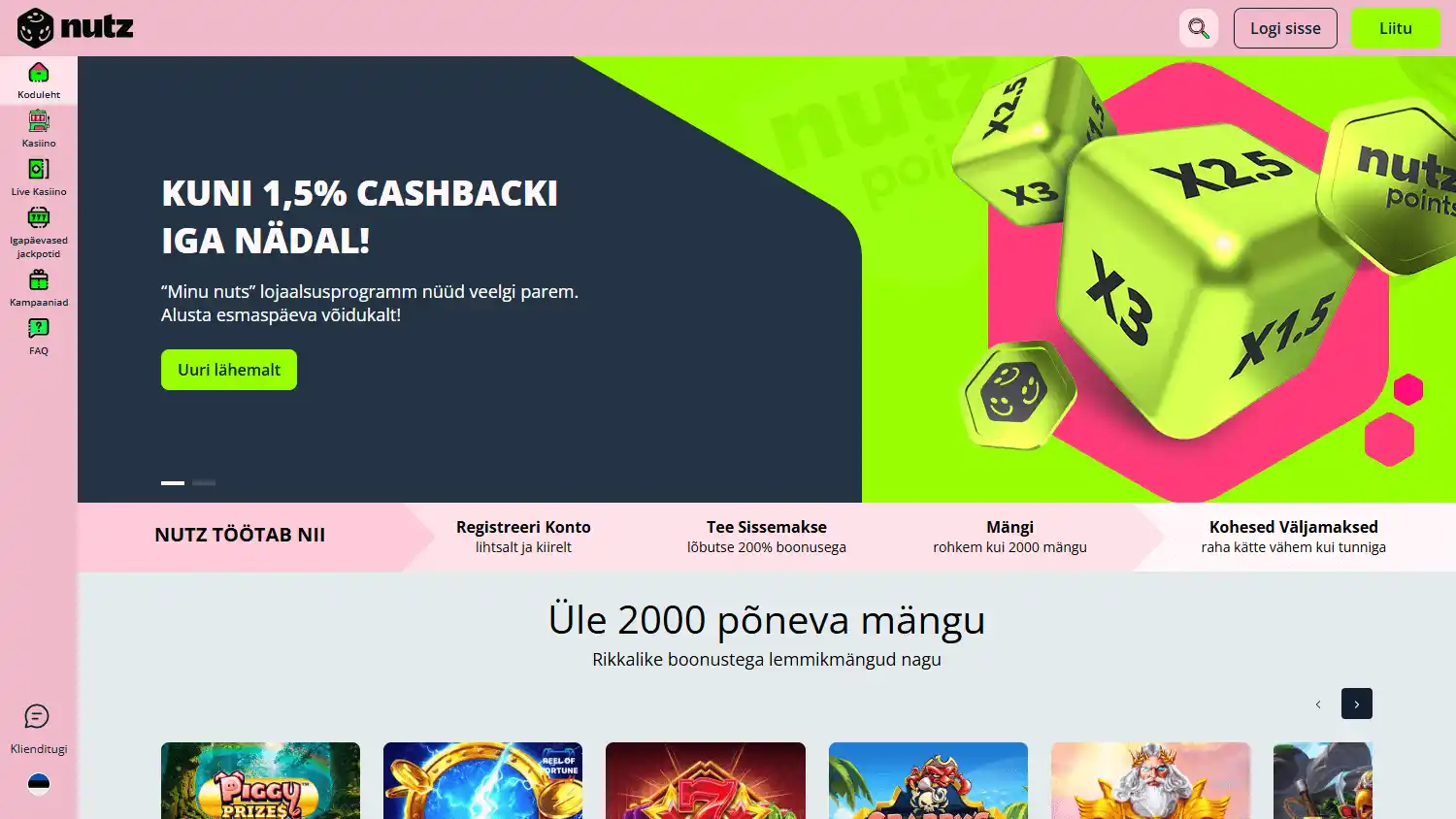 Nutz Casino screenshot 1