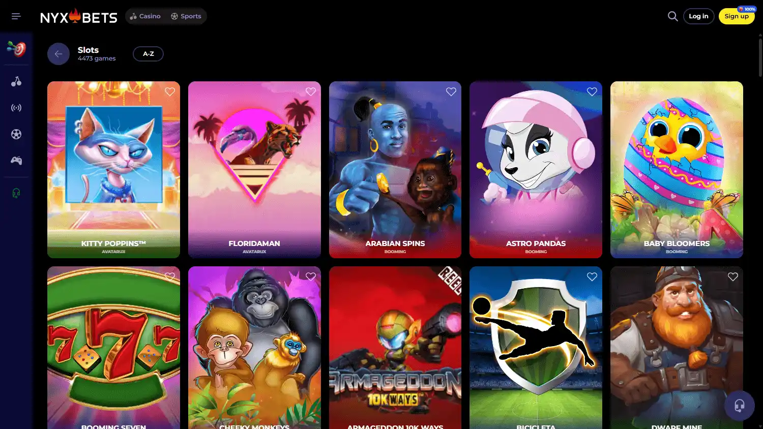 NYXbets Casino screenshot 2