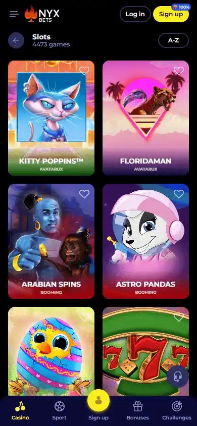 NYXbets Casino screenshot 5