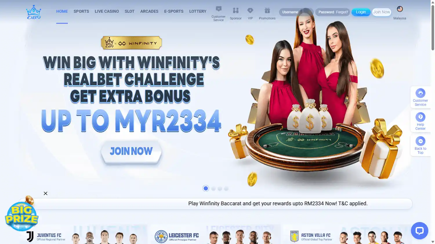 OB9 Casino MY screenshot 1