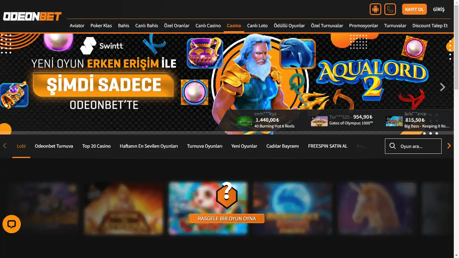 OdeonBet Casino screenshot 2