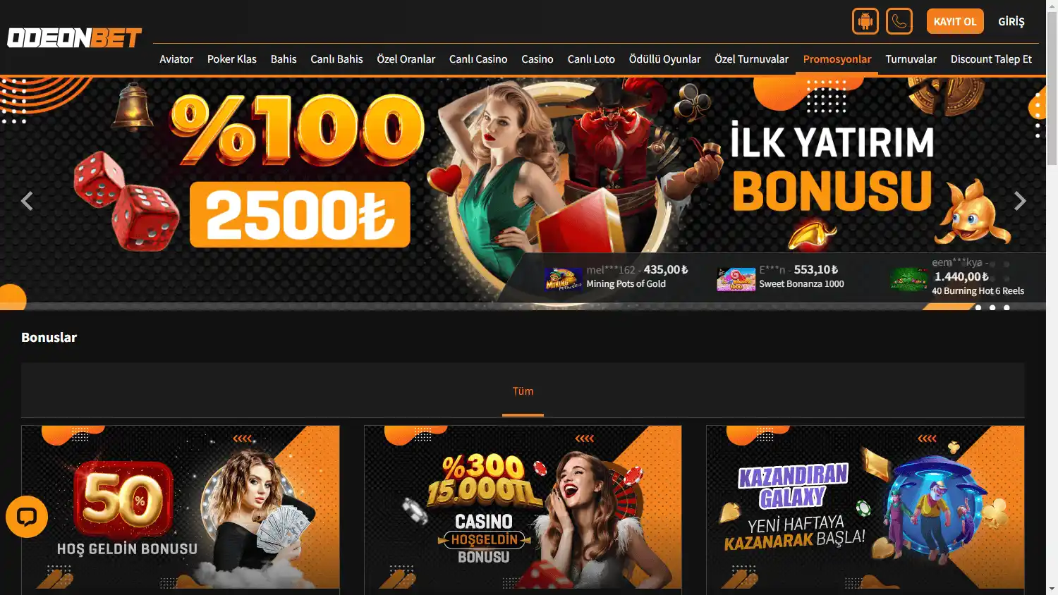 OdeonBet Casino screenshot 3