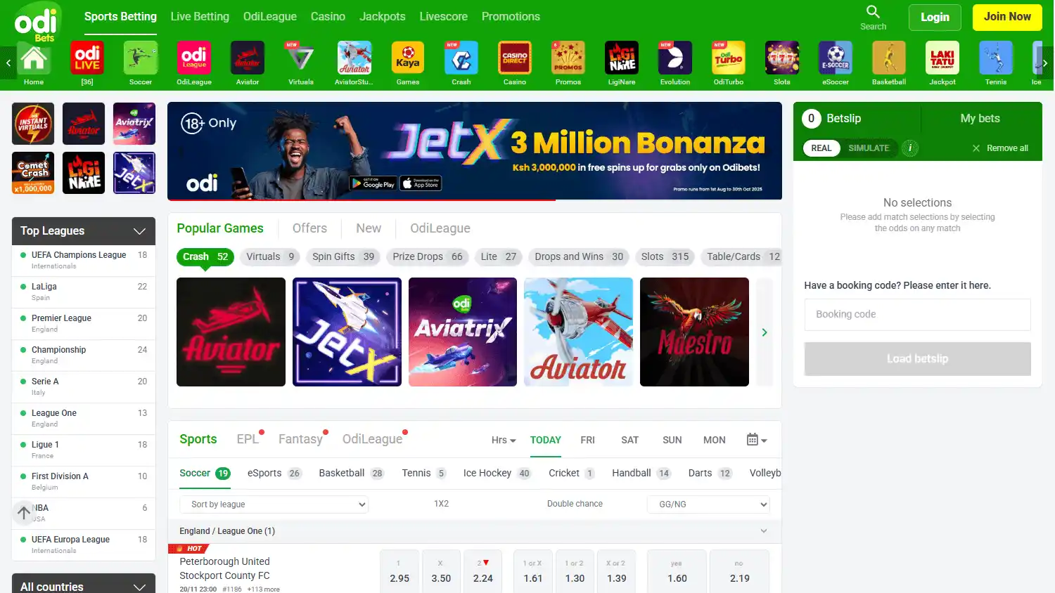 OdiBets Casino screenshot 1
