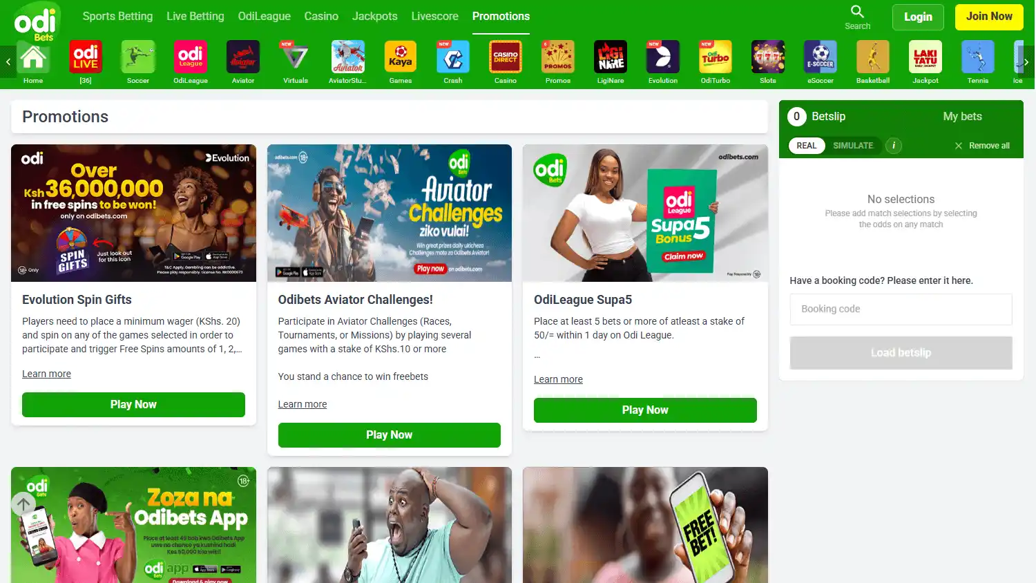 OdiBets Casino screenshot 3