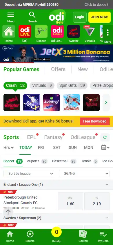 OdiBets Casino screenshot 4