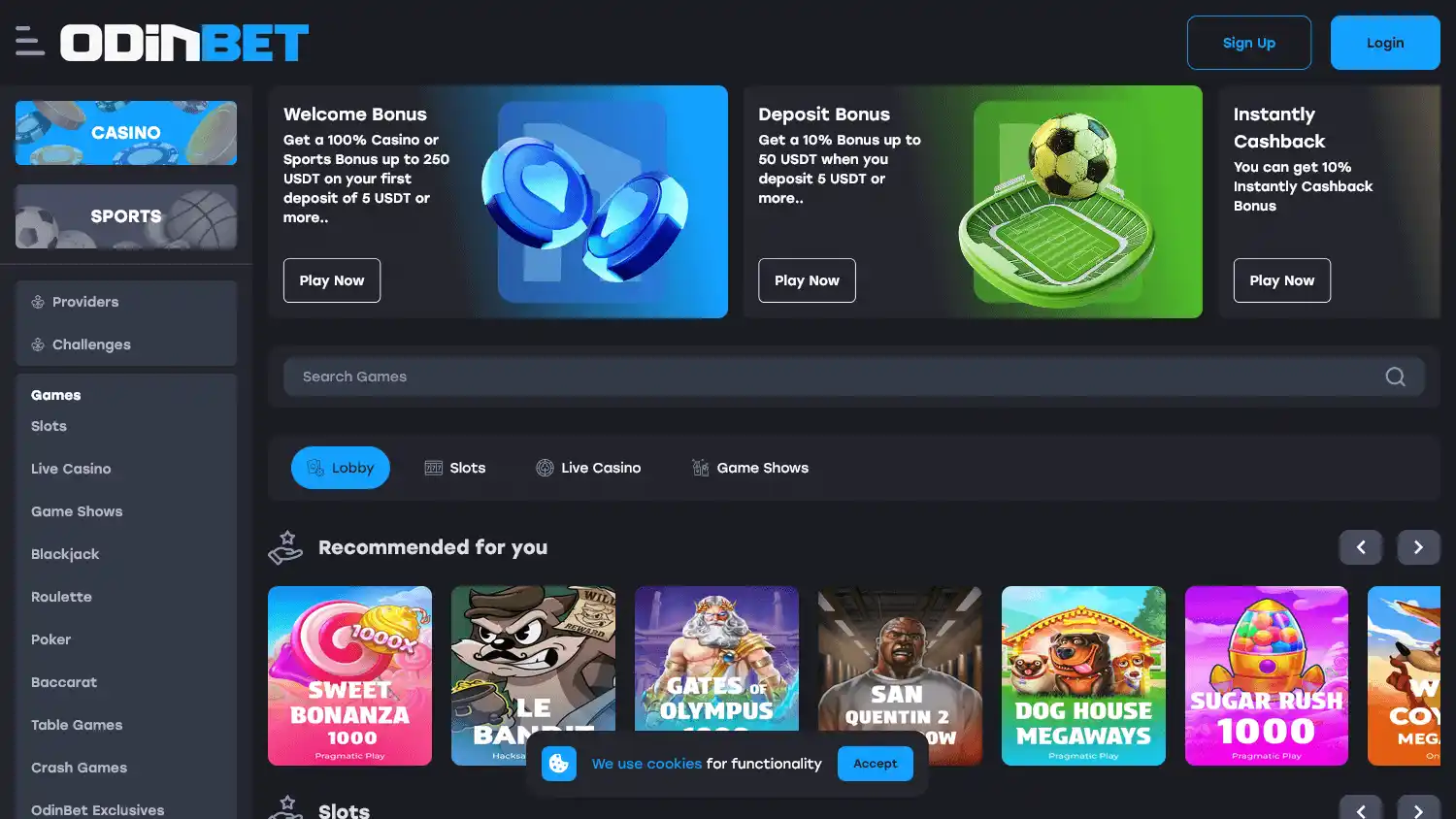 OdinBet Casino screenshot 2