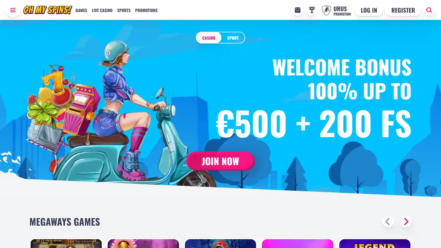 OhMySpins Casino screenshot 2