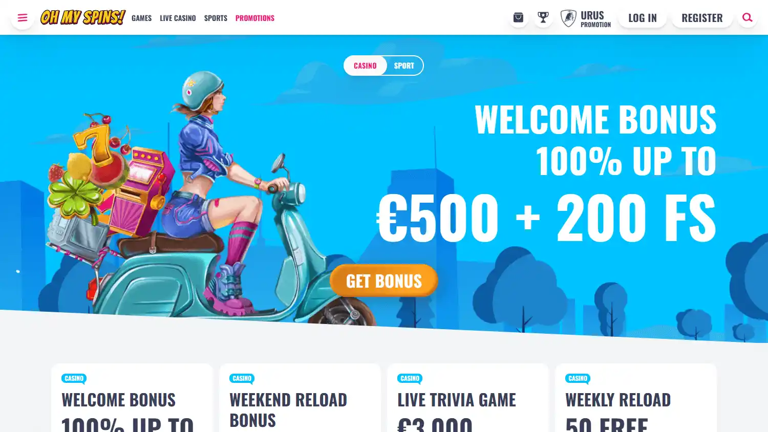 OhMySpins Casino screenshot 4