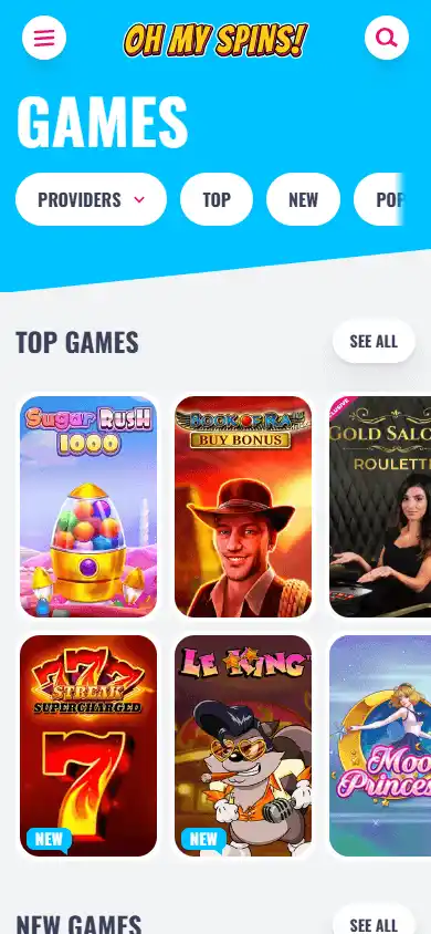 OhMySpins Casino screenshot 6