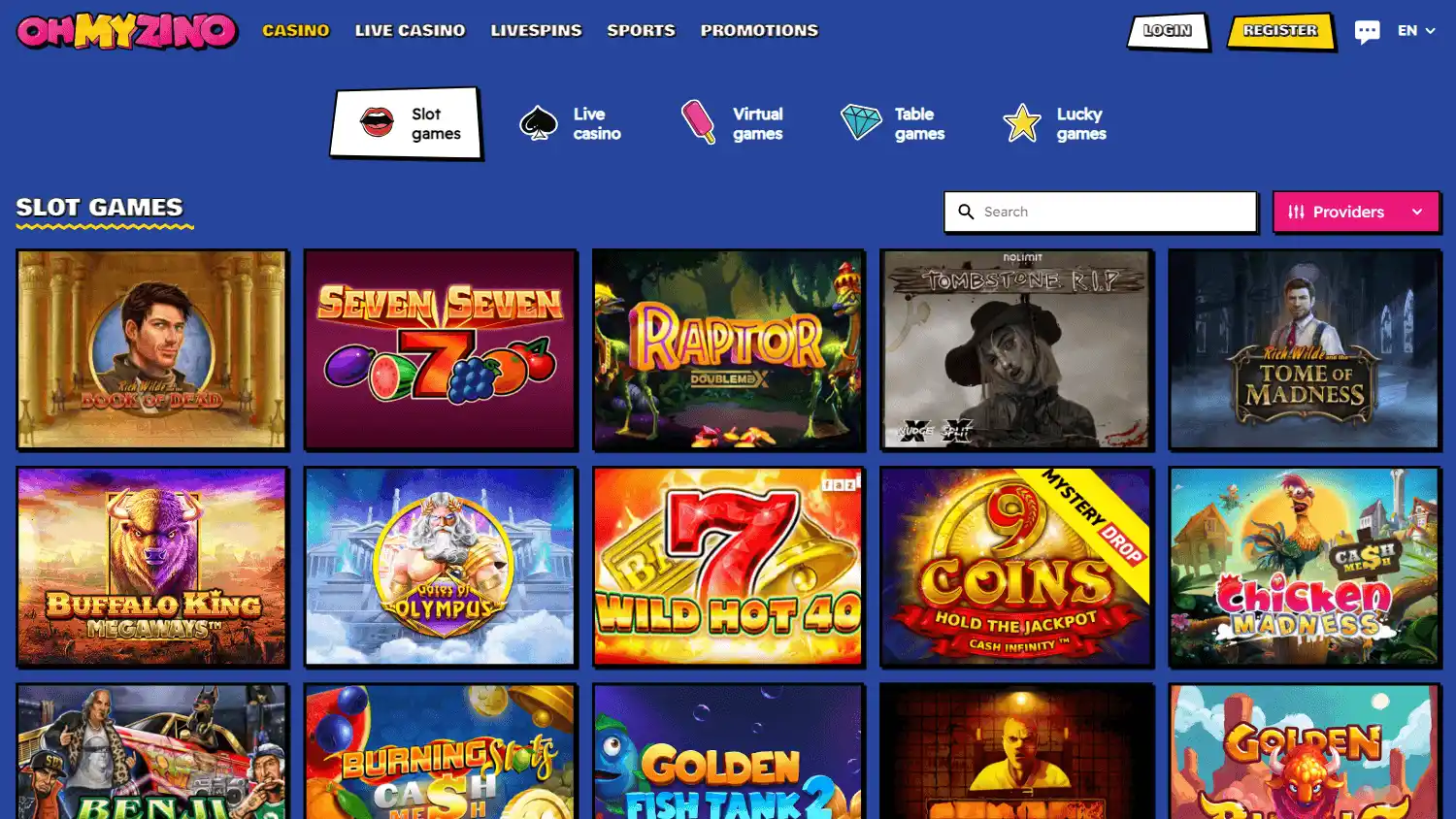 OhMyZino Casino screenshot 2