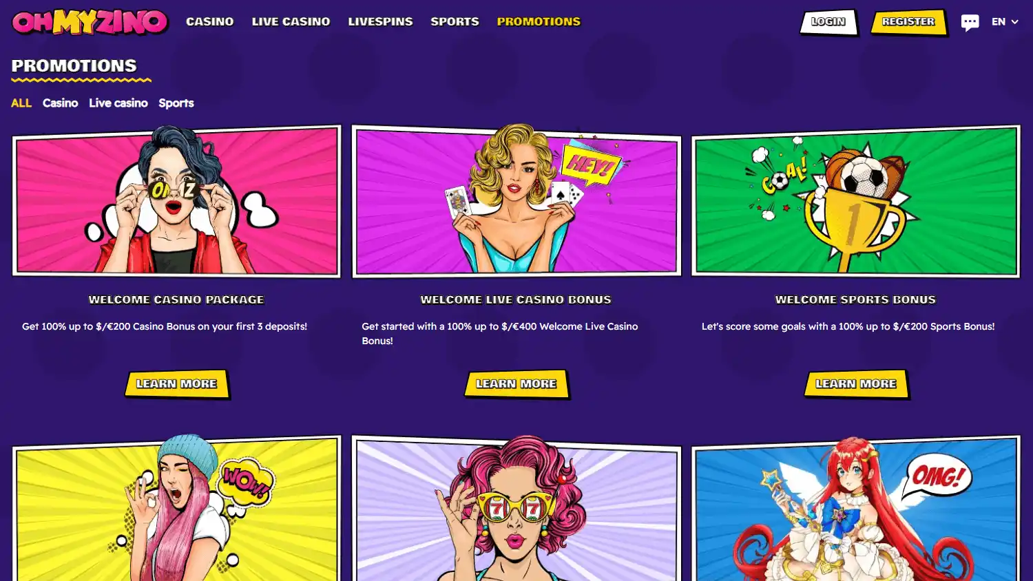 OhMyZino Casino screenshot 3