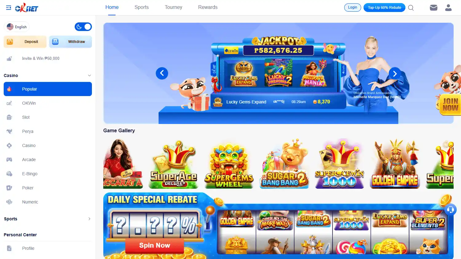 OKBet Casino screenshot 1