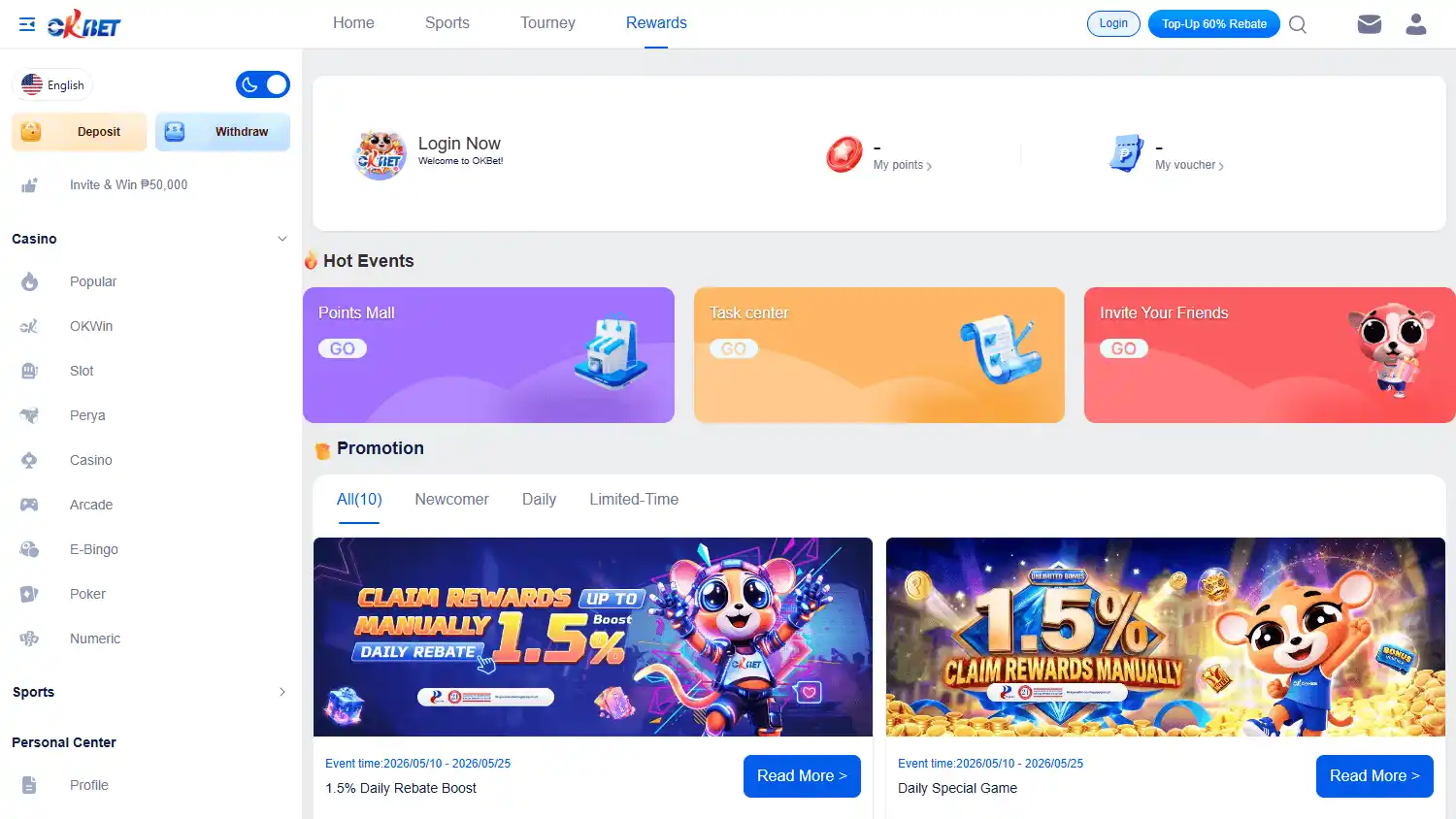OKBet Casino screenshot 3