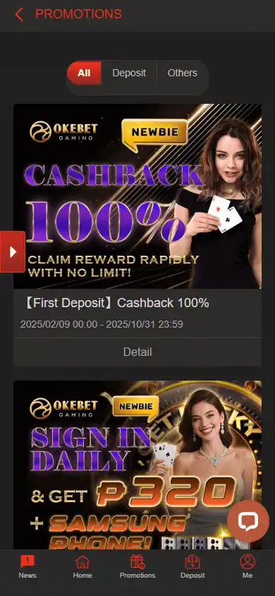 OKEBET Casino screenshot 6