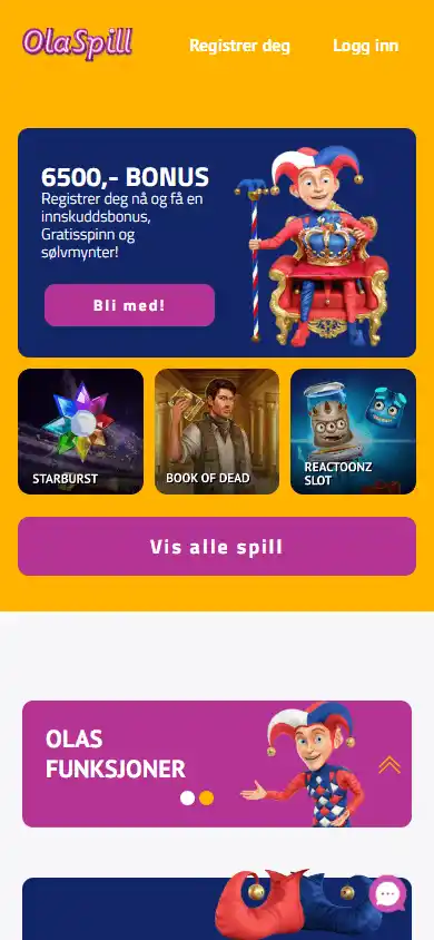 OlaSpill Casino screenshot 3