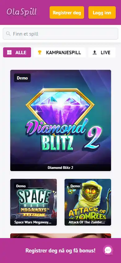 OlaSpill Casino screenshot 4