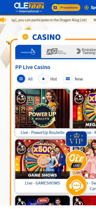 OLE777 Casino screenshot 4